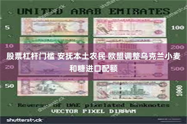 股票杠杆门槛 安抚本土农民 欧盟调整乌克兰小麦和糖进口配额