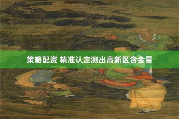 策略配资 精准认定测出高新区含金量